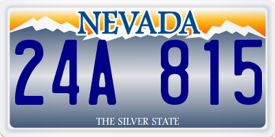 NV license plate 24A815