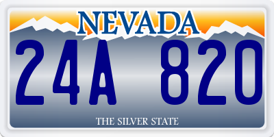 NV license plate 24A820