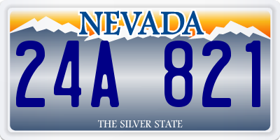 NV license plate 24A821