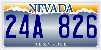 NV license plate 24A826