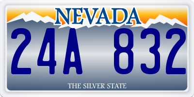 NV license plate 24A832