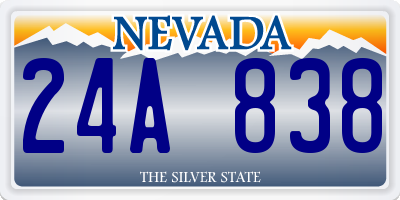 NV license plate 24A838