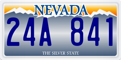 NV license plate 24A841
