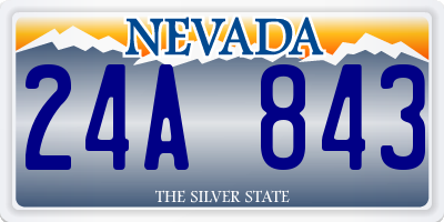 NV license plate 24A843