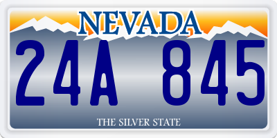 NV license plate 24A845