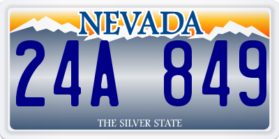 NV license plate 24A849