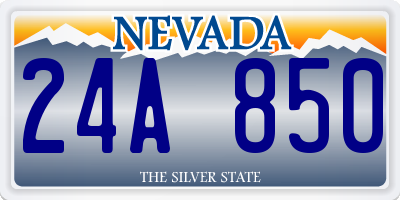 NV license plate 24A850