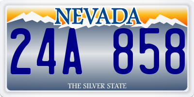 NV license plate 24A858