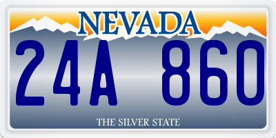 NV license plate 24A860