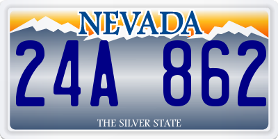 NV license plate 24A862