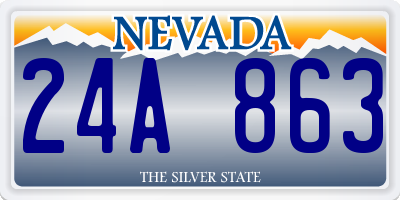 NV license plate 24A863