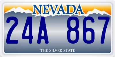 NV license plate 24A867