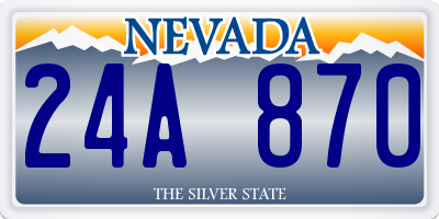 NV license plate 24A870