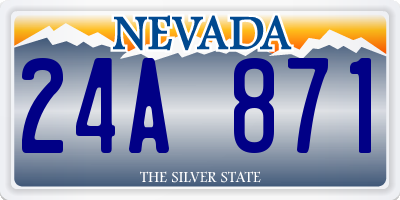 NV license plate 24A871