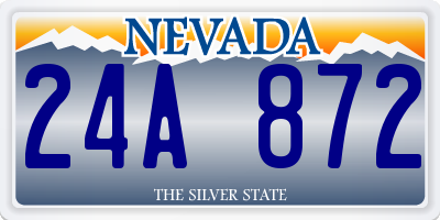 NV license plate 24A872