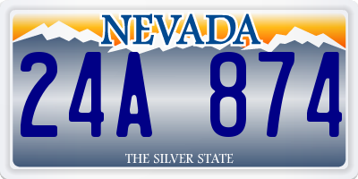 NV license plate 24A874