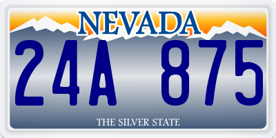 NV license plate 24A875