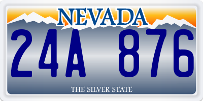 NV license plate 24A876