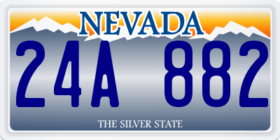 NV license plate 24A882