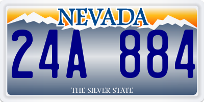 NV license plate 24A884