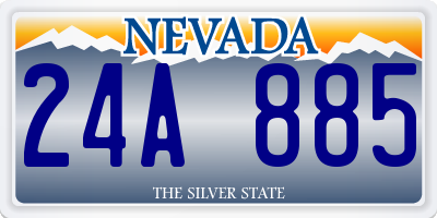NV license plate 24A885