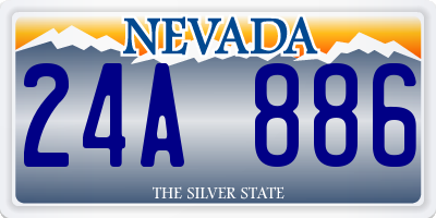 NV license plate 24A886