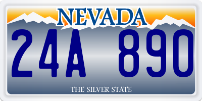 NV license plate 24A890