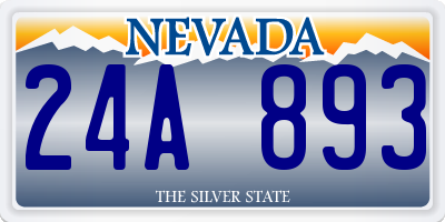 NV license plate 24A893