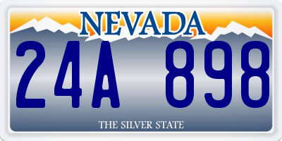 NV license plate 24A898