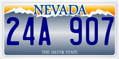 NV license plate 24A907