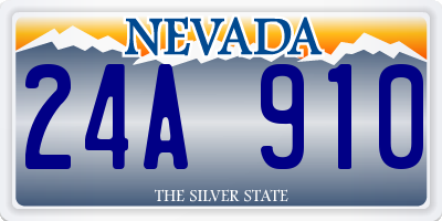 NV license plate 24A910