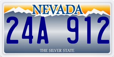 NV license plate 24A912