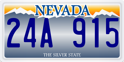 NV license plate 24A915