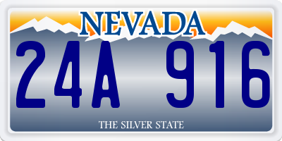 NV license plate 24A916