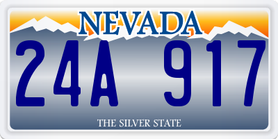 NV license plate 24A917