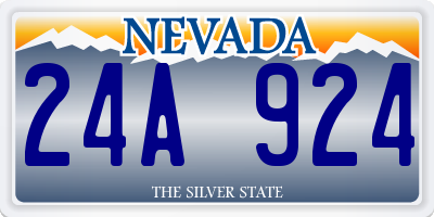 NV license plate 24A924