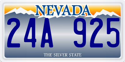NV license plate 24A925