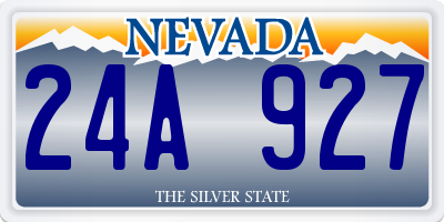 NV license plate 24A927