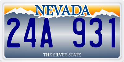 NV license plate 24A931