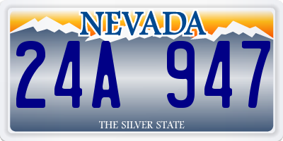 NV license plate 24A947