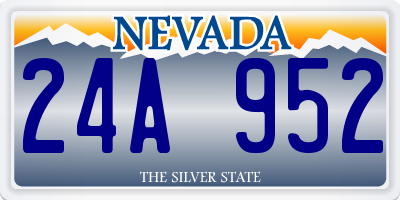 NV license plate 24A952