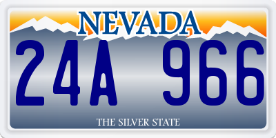 NV license plate 24A966