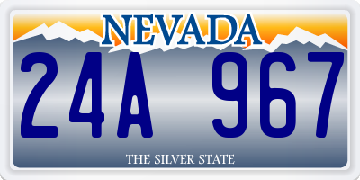 NV license plate 24A967