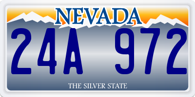 NV license plate 24A972