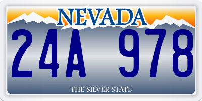 NV license plate 24A978