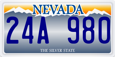 NV license plate 24A980