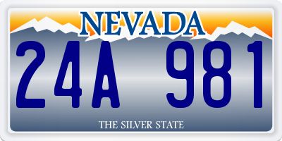 NV license plate 24A981