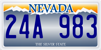 NV license plate 24A983