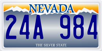 NV license plate 24A984