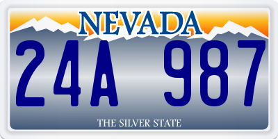 NV license plate 24A987